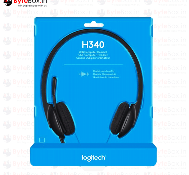 Logitech H340 USB Computer Headset - Digital Sound Quality