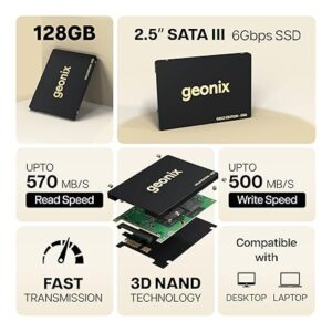 GEONIX 128GB SATA SSD for PC and Laptop
